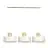 Emibig Pendant Torin Steel White | Suitable for 3x E27 - Max 15W
