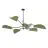 Emibig Ceiling Light Lotus Steel Black | Suitable for 6x E14 - Max 10W
