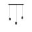 Calex Retro Pendulum Cordset Rectangular Metal Black  |incl. cable 2 Meter - Suitable for 3xE27